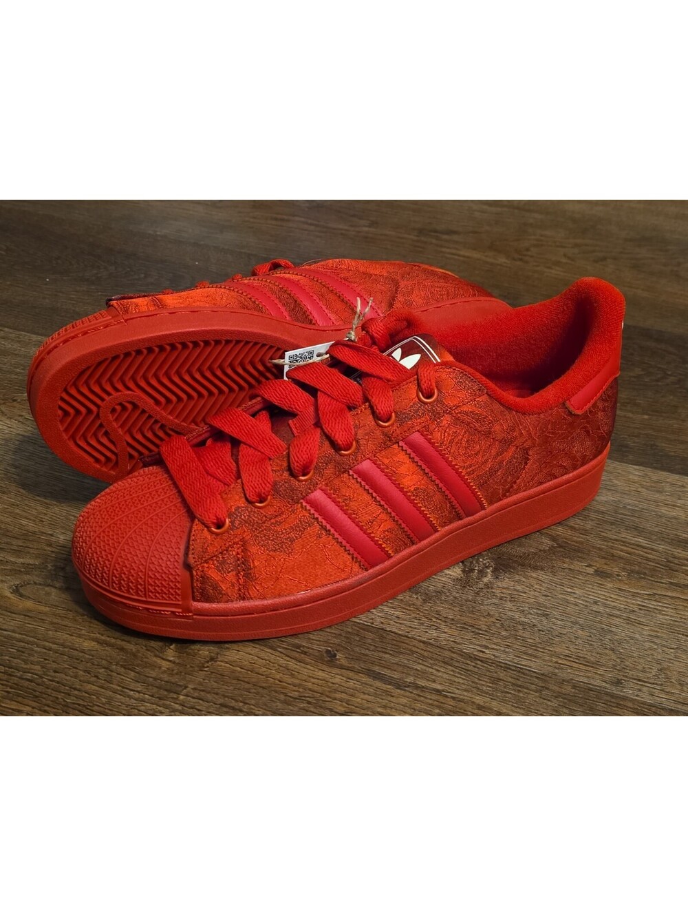 Size 10 adidas Superstar 2 - Rose Pattern/Better Scarlet - IH9302